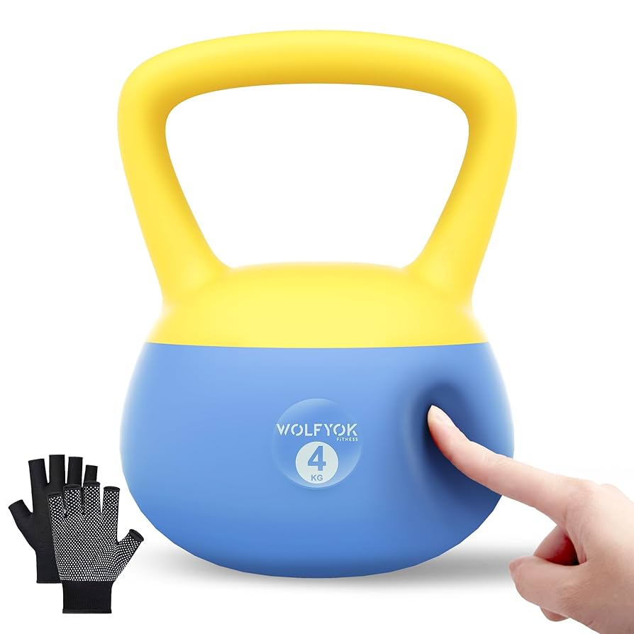 Amazon | ケトルベル ソフト 4kg 6kg 8kg 10kg 滑り止め手袋